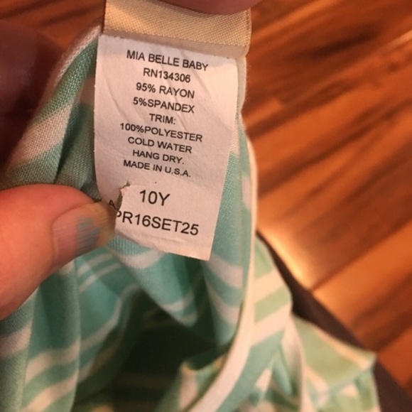 Mia Belle Couture Fringed Teal/Cream Tunic - Picture 6 of 7